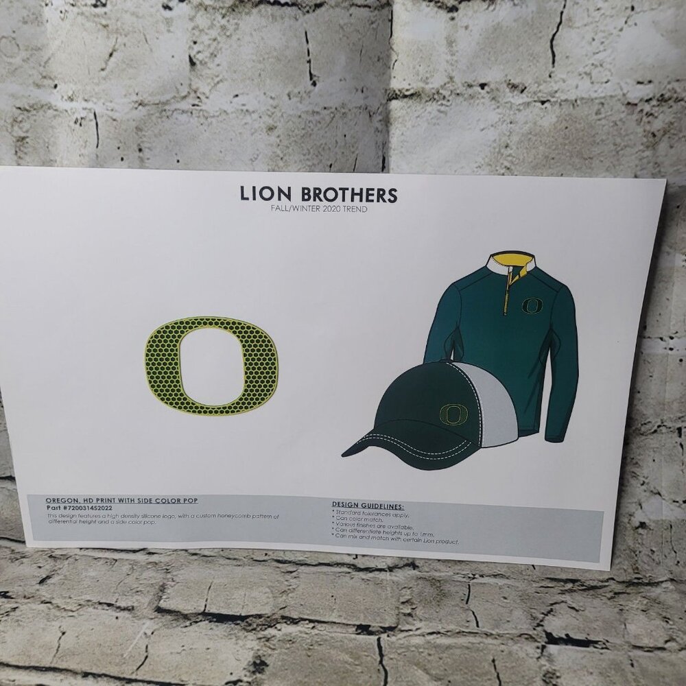 Oregon HD Print Patch With Side Color POP By Lion Brothers Appx 3.5 x 3.5"